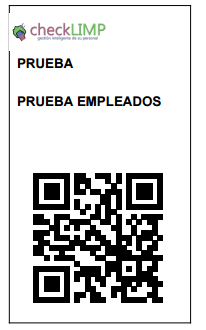 CheckLimp: QR de fichaje del empleado